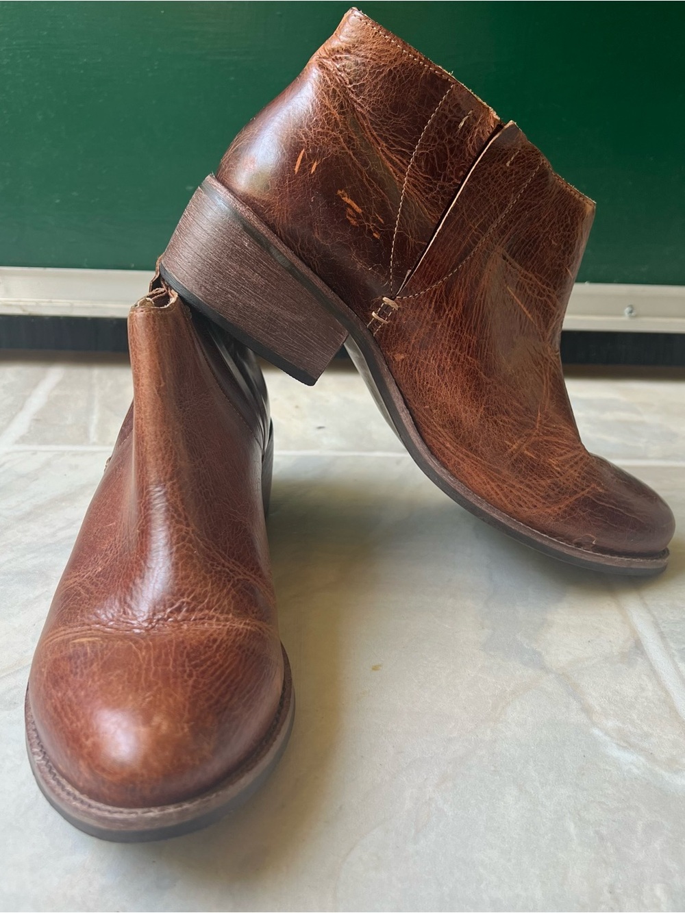 Women’s Brown Leather Ankle Bootie - Classic Chelsea Style